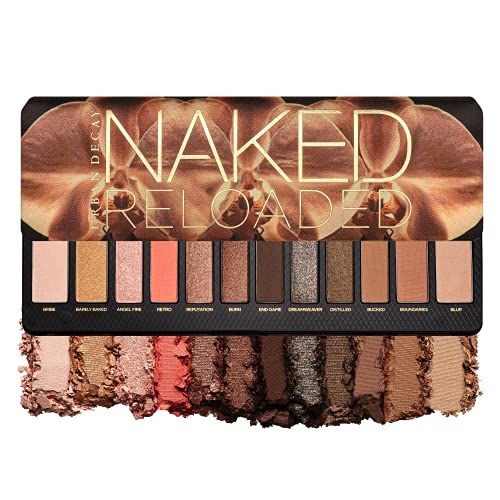 Urban Decay Naked Reloaded Eyeshadow Palette, 12 Warm Neutral Shades for Any Occasion, 15.6g