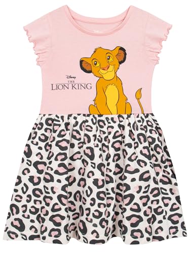Disney Dress | The Lion King Girls Dress | Summer Girls’ Dresses | Official Lion King Merchandise | Pink 5-6 Years