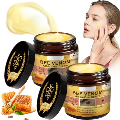 Bee Venom Wrinkle Removal Cream,Bee Venom,Skin Treatment Skin Tag Removal Repair Cream Hydrating Moisturizing-Suitable for All Skin Types(2PCS*60G)