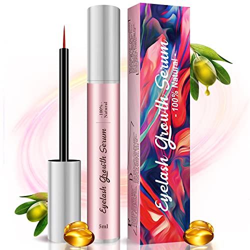 Eyelash Growth Serum: Lash Enhancing Serum with Advanced Formula to Boost Longer Fuller and Thicker Looking Lashes to Growth Stronger, Cruelty-Free Irritation Free 5mL