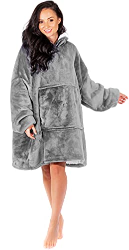 Nightbex® Original Blanket Hoodie – Oversized Super Soft Hoodie Blanket with Fleece – Wearable Comfy Hooded Sweatshirt for Men, Women & Children | One Size fits All