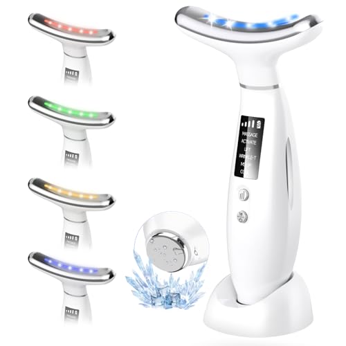 Face Massager, 6 Modes & 4 Intensity Levels Face Lifting Device, Neck Massage Skin Care Tool with Cooling for Skin Toning Beauty Devices