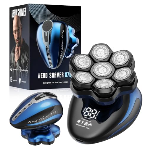 Head Shaver for Bald Men: Electric Bald Razor-7D Wet/Dry Shaving-Professional Grooming Kit for Balder-Rechargeable Head Shavers for Scalp/Face/Beard -Close Shave