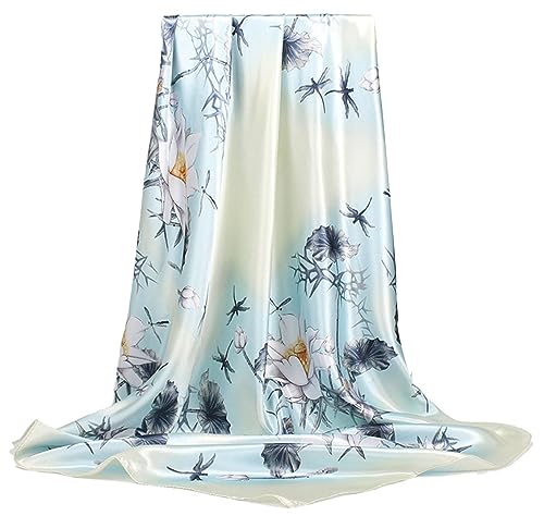 Traziewell Scarf for Women UK Silk Scarf for Hair Women’s Large Satin Square Women Wraps Headscarf for Sleeping 4214