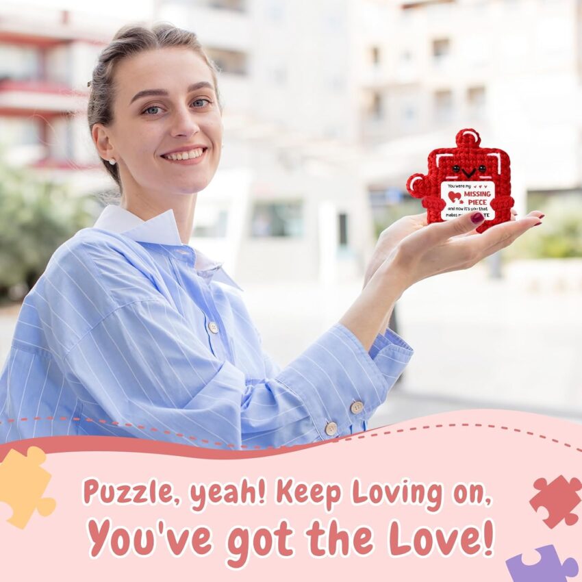 Gift & Style Find: Gifts for Girlfriend Her Wife, Handmade Crochet Puzzle Piece Plush, Cute Romantic Valentines Day I Love You Gift Anniversary Meaningful Gifts for Girlfriend Her Wife – Save 65%