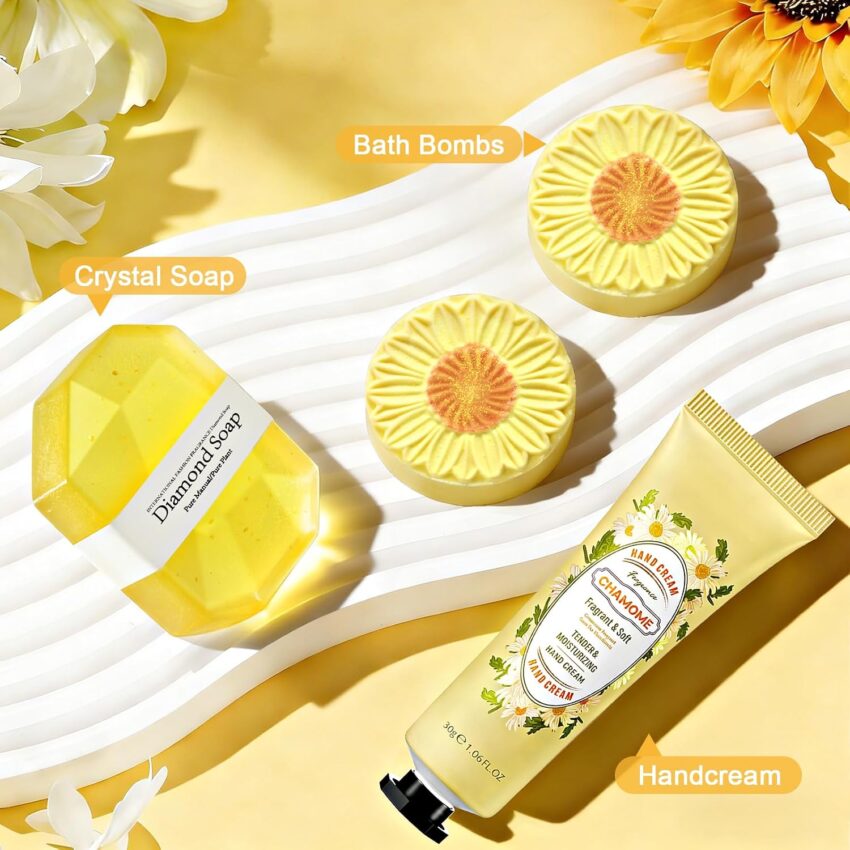 Gift & Style Find: Birthday Pamper Gifts for Women, Sunflower Self Care Package Relaxation Spa Bath Set for Her, Wellbeing Get Well Soon Basket Birthday Hampers Thinking of You Gifts for Mum, Friends, Sister, Auntie – Save 0%